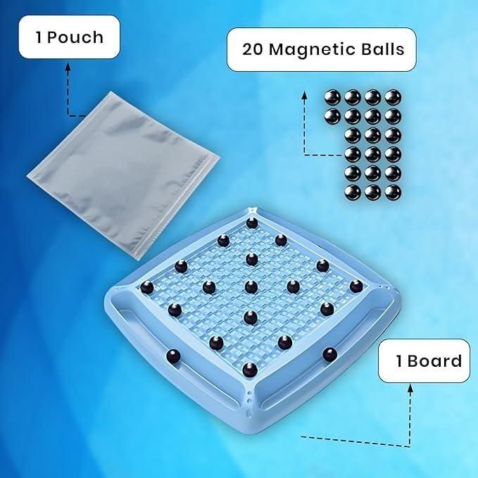 Magnetic Battle Chess Game with 20 Steel Balls for Family